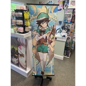 Venti Genshin Impact Wall Scroll Tapestry Print On Synthetic Canvas